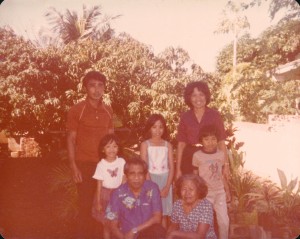 Taken in 1979, you'll find Jeri's grandparents sitting in the front. These two immigrated from the Philippines so their family could have a better life. Taken in 1979, you'll find Jeri's grandparents sitting in the front. These two immigrated from the Philippines so their family could have a better life.