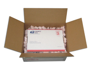 Smaller box goes in the larger box