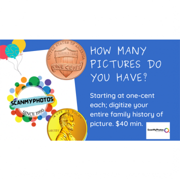 Pay-Per-Scan Photo Scan Service 1¢