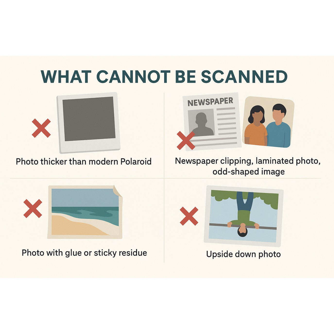 What can and can not be scanned for your photo scanning project