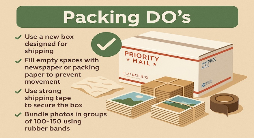 Packing Do's for your photo scanning project