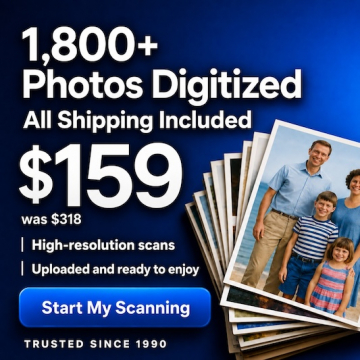 Photo Scanning Box - Shipping Included