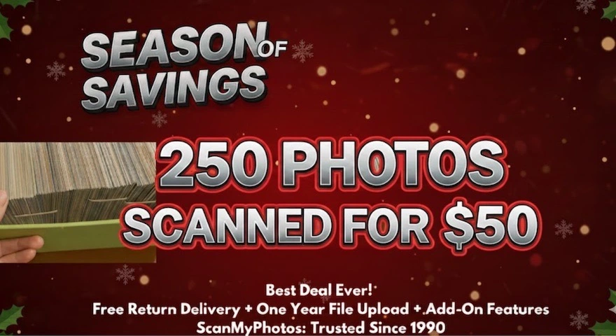 Holiday Photo Box Scanning Savings