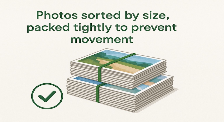 Correct way to package your photos for scanning