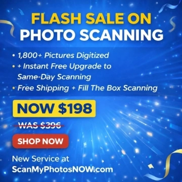Photo Scanning Box Now - Express and Shipping Included