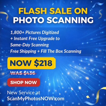 Photo Scanning Box Now - Express and Shipping Included