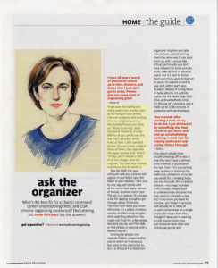 Real Simple Ask the Organizer August 2014