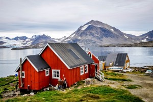 Red house from Kulusuk in Eastern Greenland Red house from Kulusuk in Eastern Greenland
