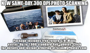 Same-Day* Photo Scanning Package at 300 dpi Now $162