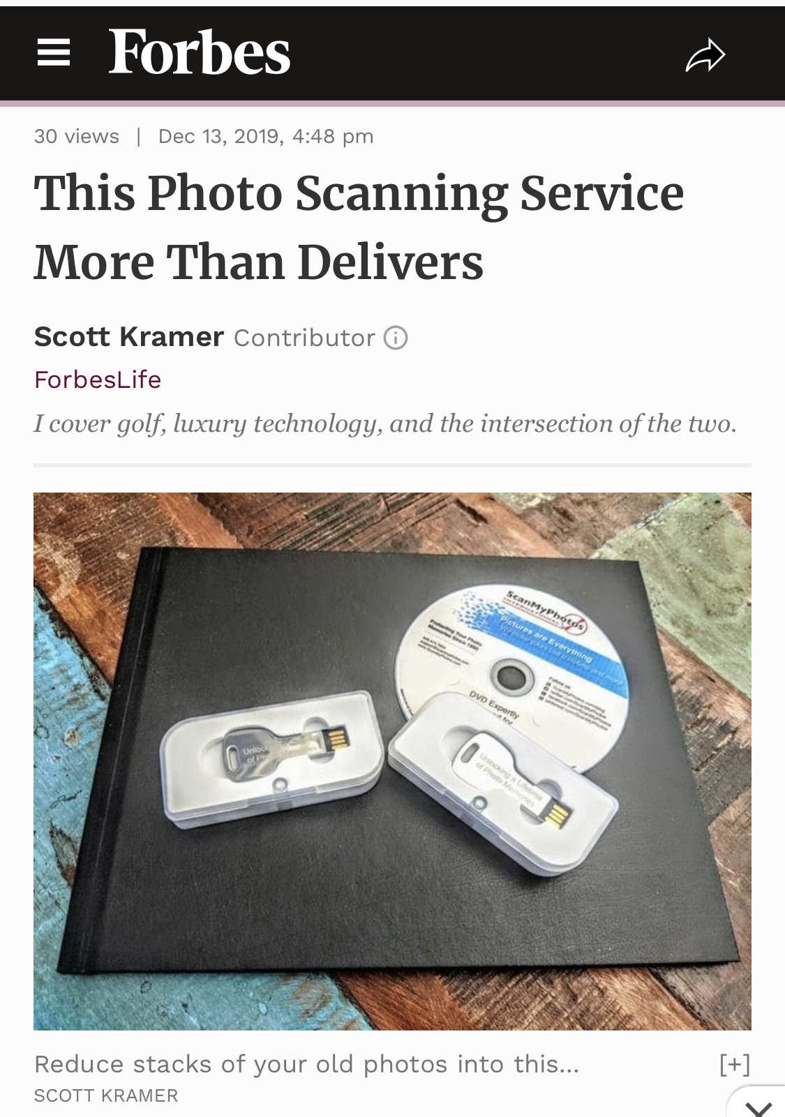 Forbes Photo Scanning Review on