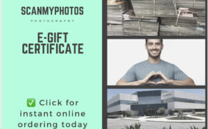 Buy photo scanning gift certificates 