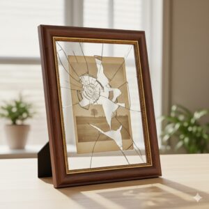 How to remove a photograph stuck to glass 