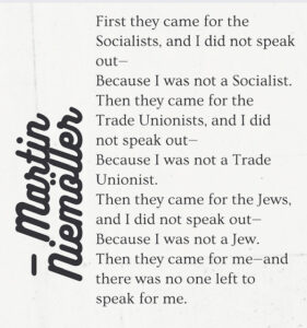 First they came for...