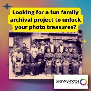 Looking for a fun family archival project to unlock your treasures? Find those photo albums to digitize