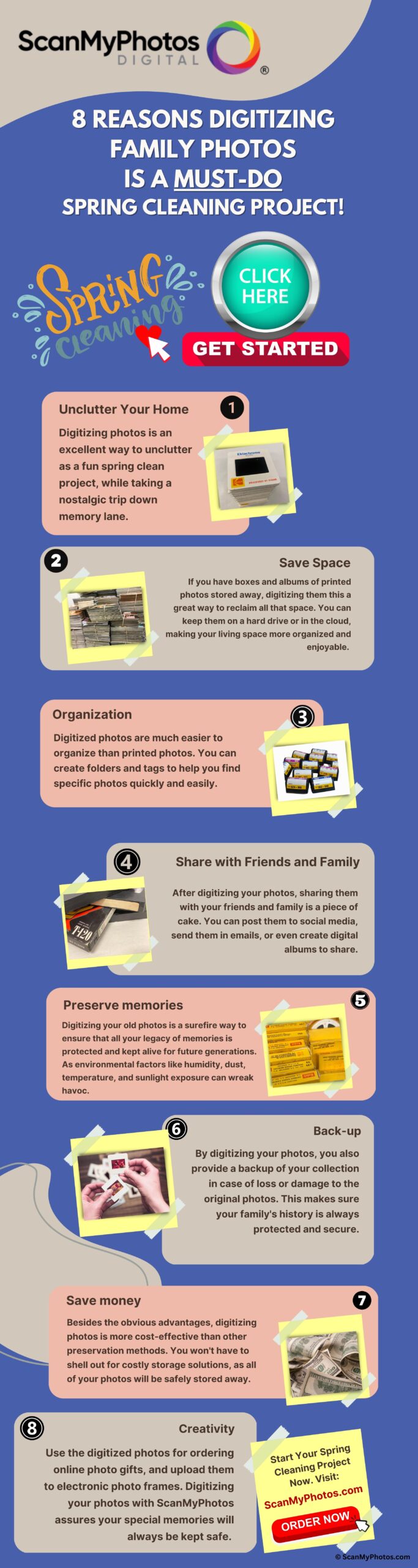 8 Spring Cleaning Tips to Digitize Photos