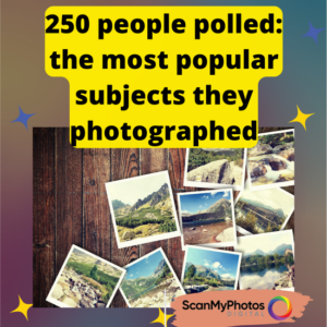 250 people polled: the most popular subjects they photographed.