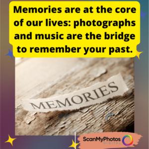 Memories are at the core of our lives: photographs and music are the bridge to remember your past.