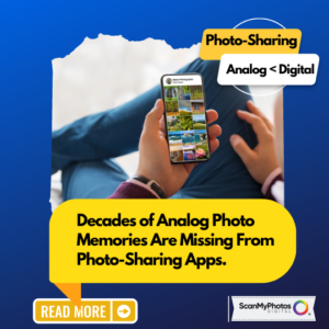 How to get photo snapshots digitize to upload to Facebook and all photo-sharing apps. Bridging the Gap Past and Present Timeless Photographs Preserve Your Legacy Photo-Sharing Apps Analog Photo Memories Sharing Nostalgia Digitizing Memories Social Media Platforms