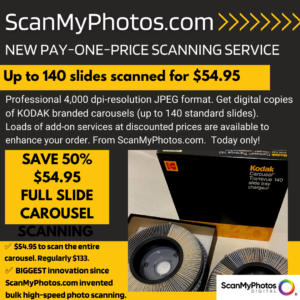 Pay just $54.95 to get an entire 35mm slide carousel scanned