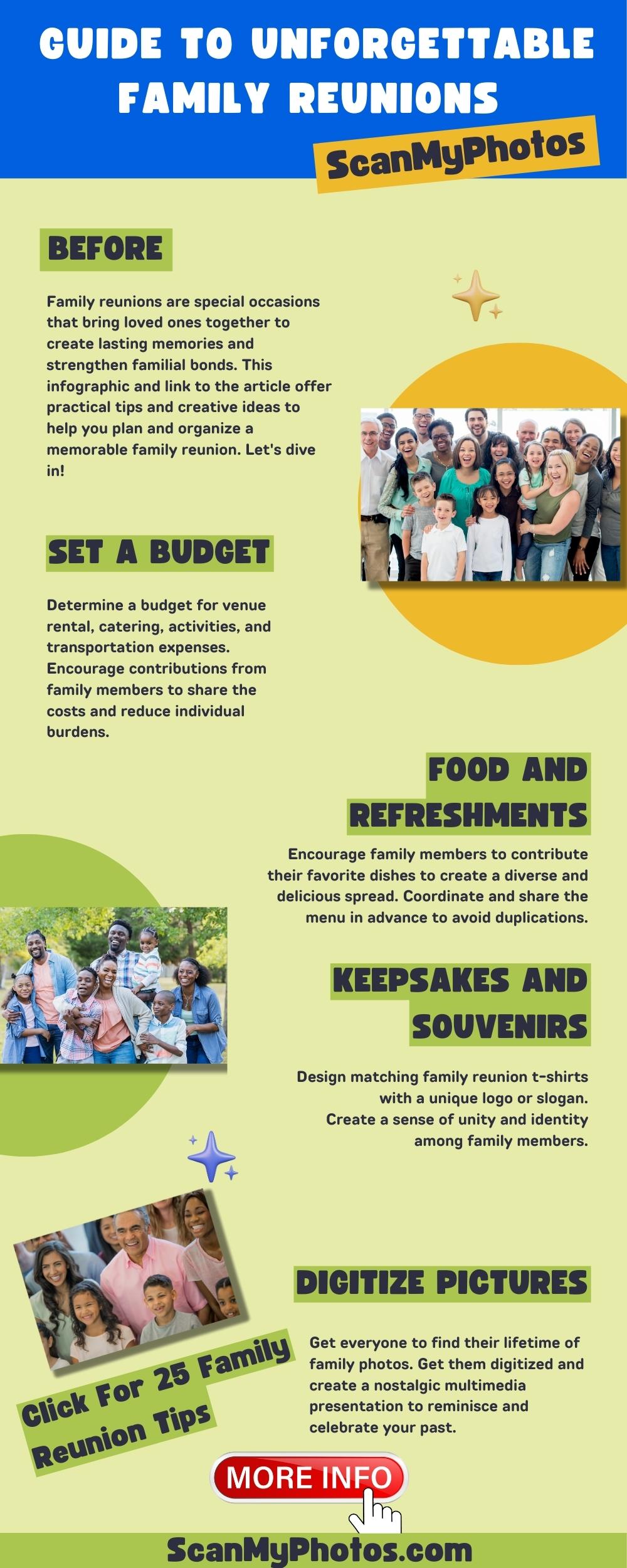 reunion601 - Celebrating Family: 35 Tips & Infographic Guide to Unforgettable Family Reunions
