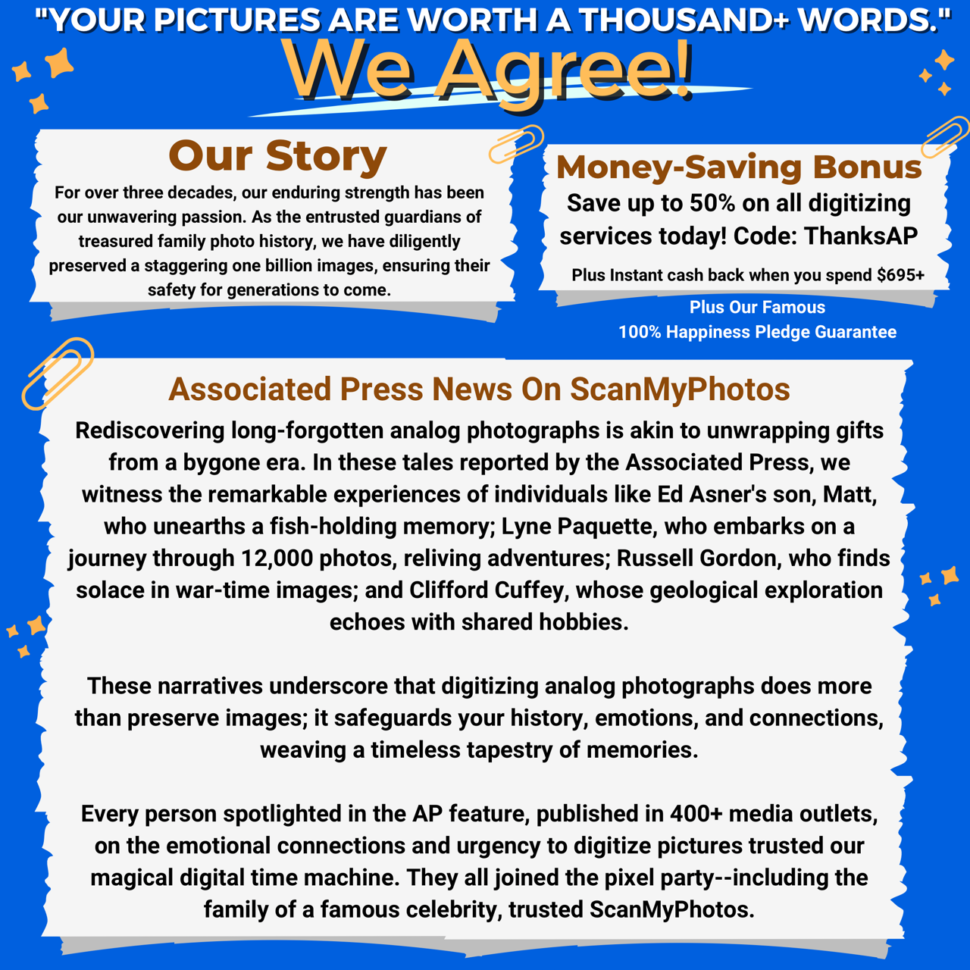 Associated Press story on digitizing pictures at ScanMyPhotos.com