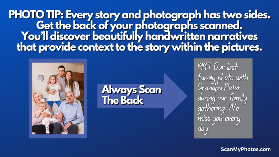 Unlock the Hidden Stories of Your Vintage Photos with Dual-Sided Scanning from ScanMyPhotos.