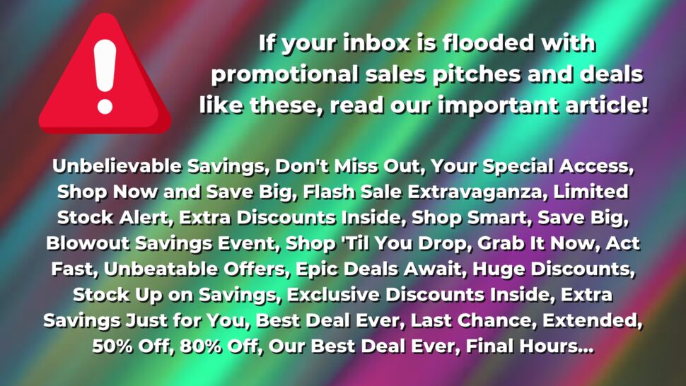 How to stop those promotional promo code deals sent to your inbox