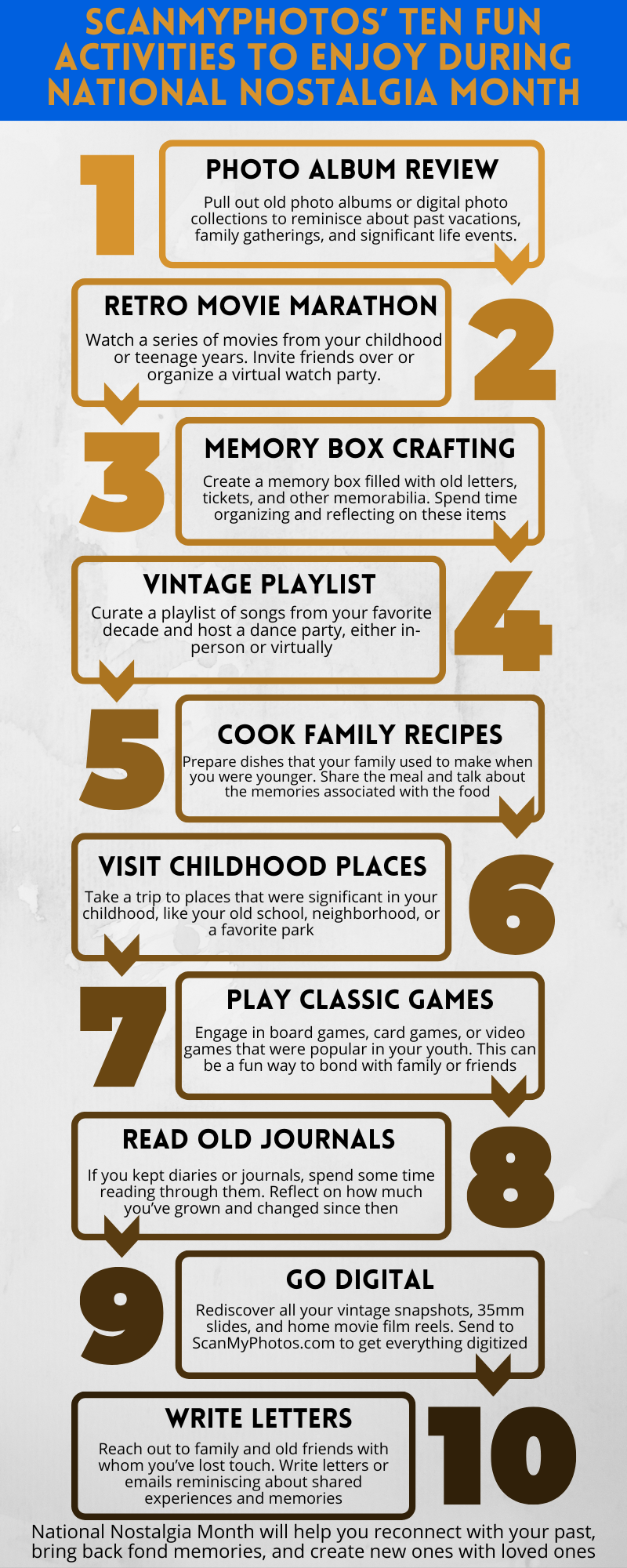 10 tips for National Nostalgia Month