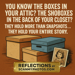Do you have shoeboxes of vintage photographs stored away in boxes? 