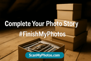 Can you beat the 24% average? Complete Your Photo Story. #FinishMyPhotos to digitize your photos.