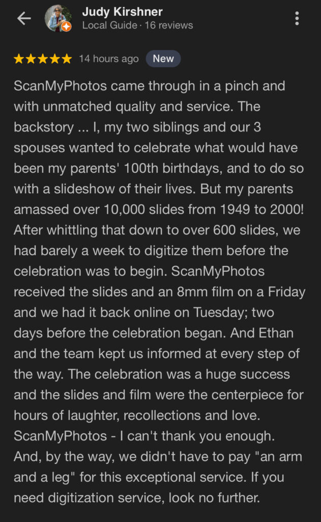 The 100th Birthday Celebration Saved by Same-Day Scanning