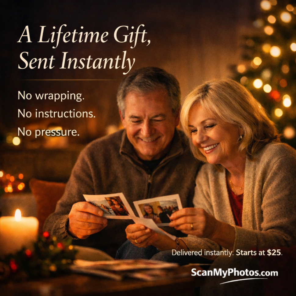 Last Minute Christmas Gift You Can Send Instantly That Saves Family Photos Forever Today