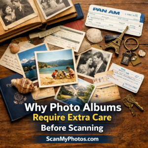 remove photos from albums when scanning 