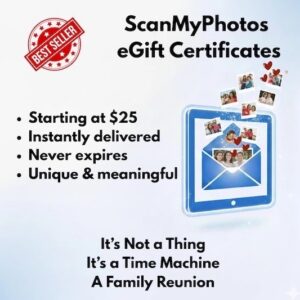 The last-minute Valentine’s Day gift that lasts forever is a photo scanning eGift, starting at $25.