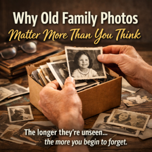 Old family photos hold forgotten faces, places, and stories. Seeing them again helps families remember what time slowly erases. Old family photos hold forgotten faces, places, and stories. Seeing them again helps families remember what time slowly erases.