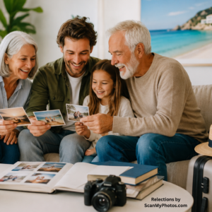 Old photos can transform your living room into a cozy vacation escape. Your most affordable summer getaway might just be your collection of cherished travel photos from past decades.