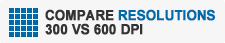 300 vs 600 dpi Button